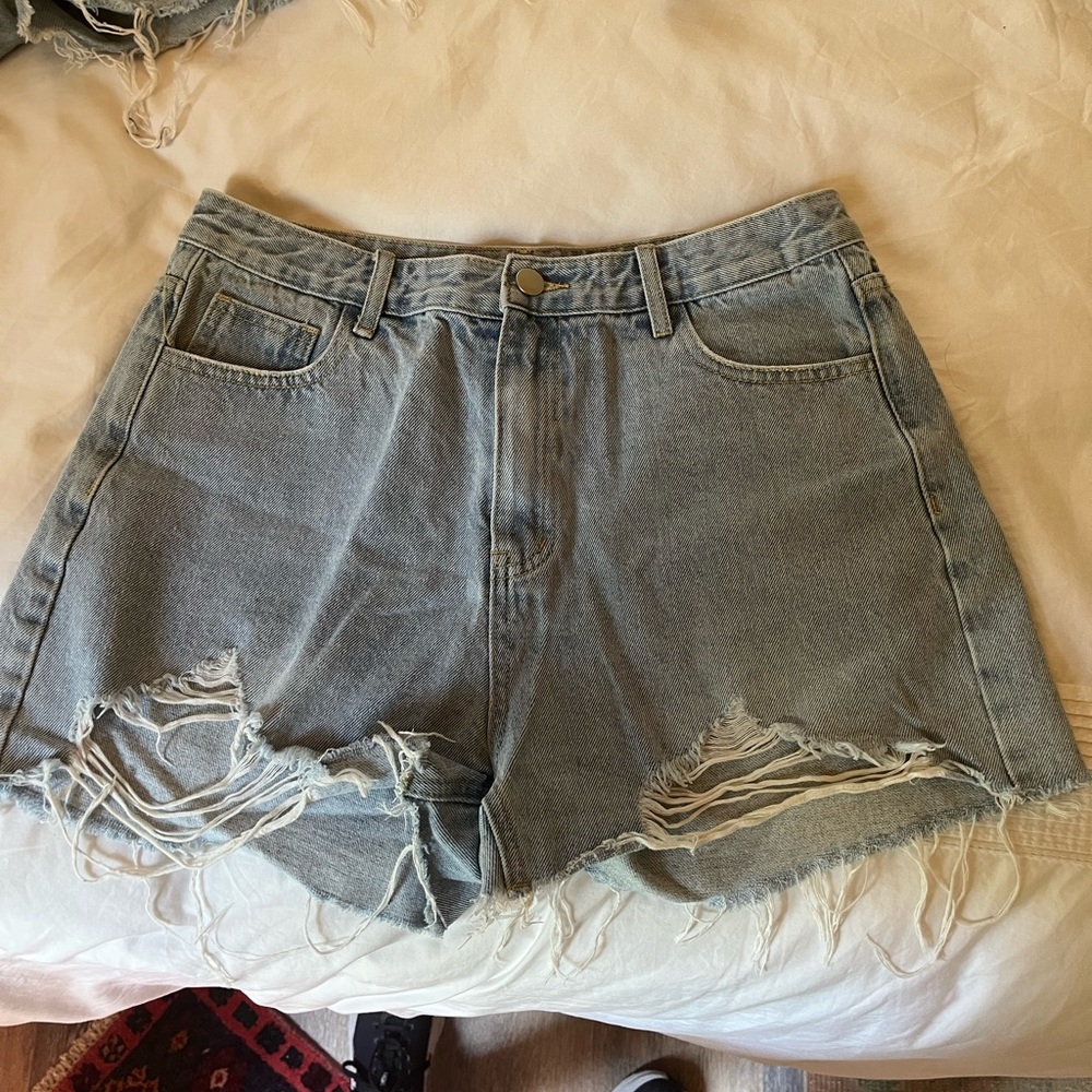 Denim cut off shorts